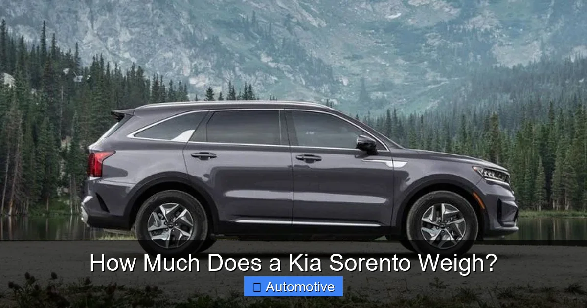 How Much Does a Kia Sorento Weigh?