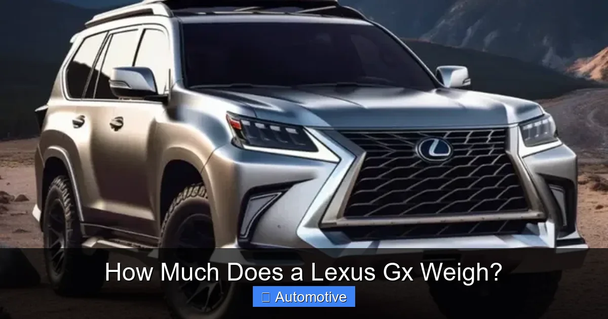 How Much Does a Lexus Gx Weigh?