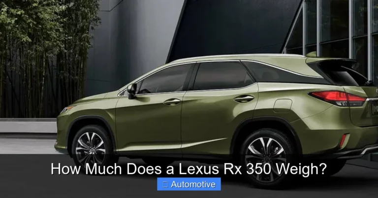 How Much Does a Lexus Rx 350 Weigh?