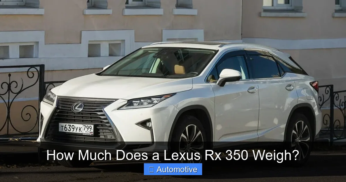 How Much Does a Lexus Rx 350 Weigh?