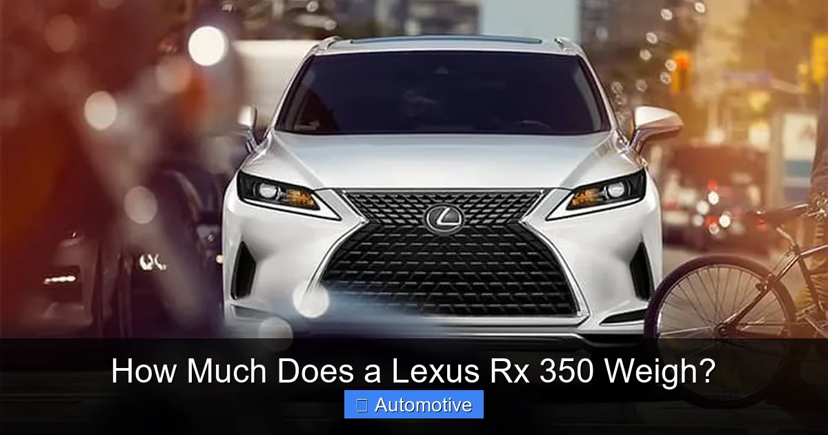 How Much Does a Lexus Rx 350 Weigh?