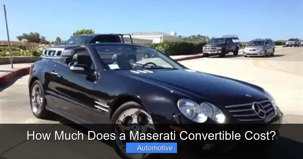 How Much Does a Maserati Convertible Cost?