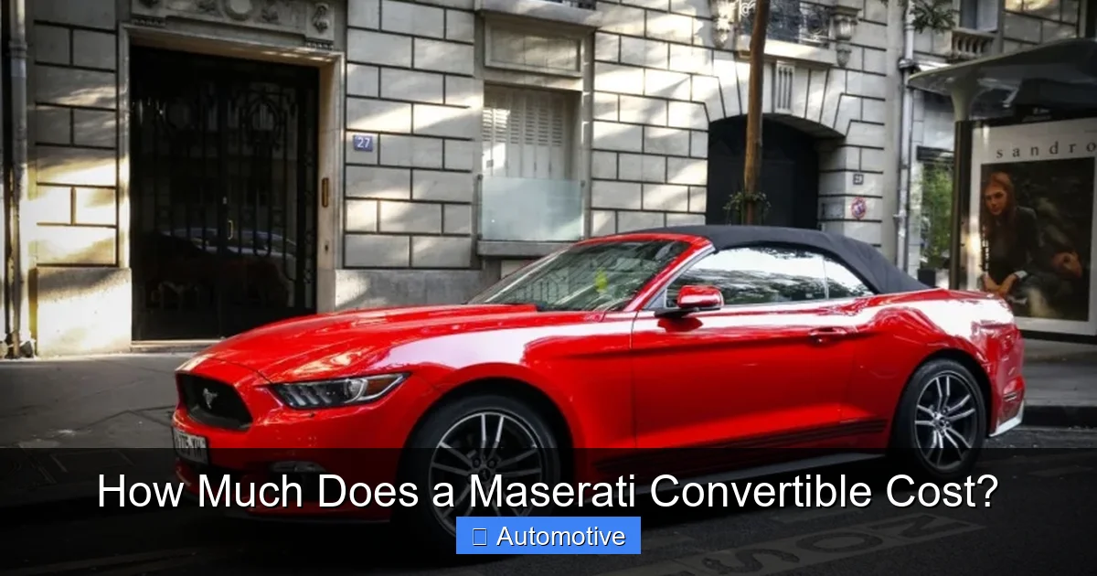 How Much Does a Maserati Convertible Cost?