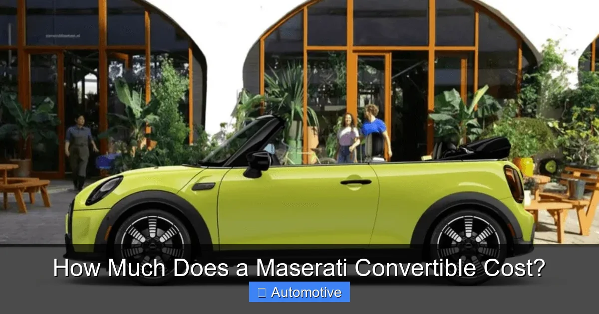 How Much Does a Maserati Convertible Cost?