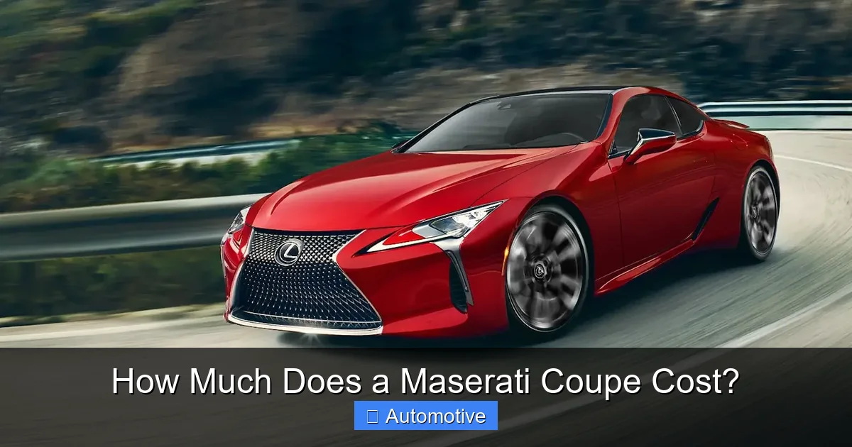 How Much Does a Maserati Coupe Cost?