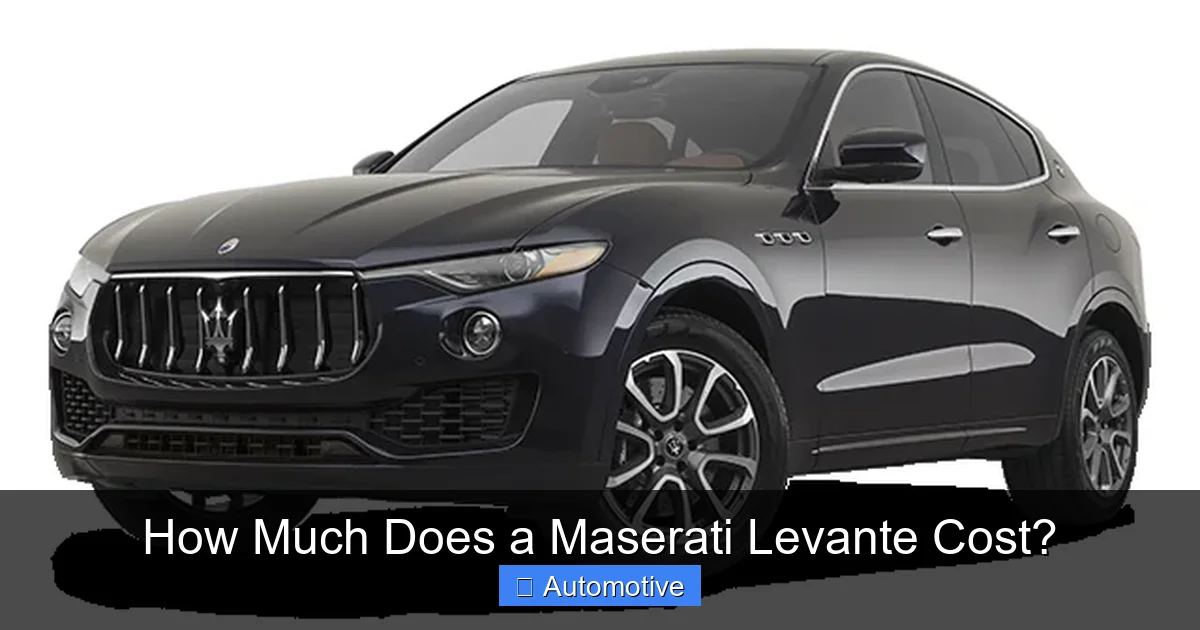 How Much Does a Maserati Levante Cost?