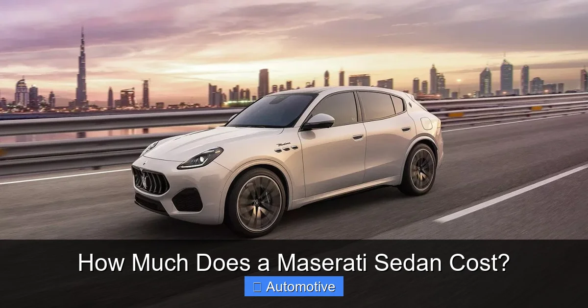 How Much Does a Maserati Sedan Cost?