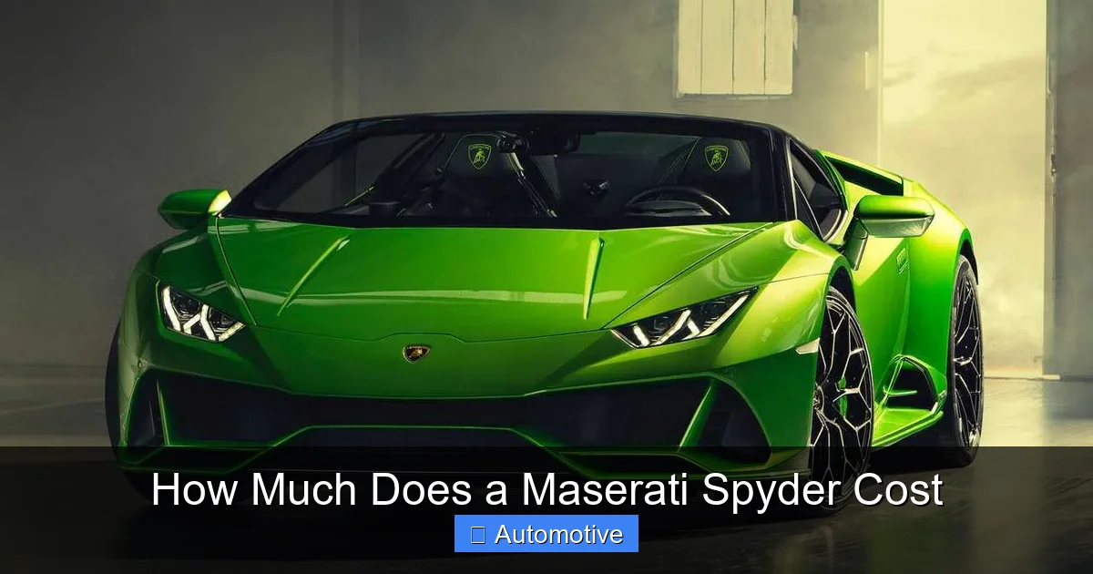 How Much Does a Maserati Spyder Cost