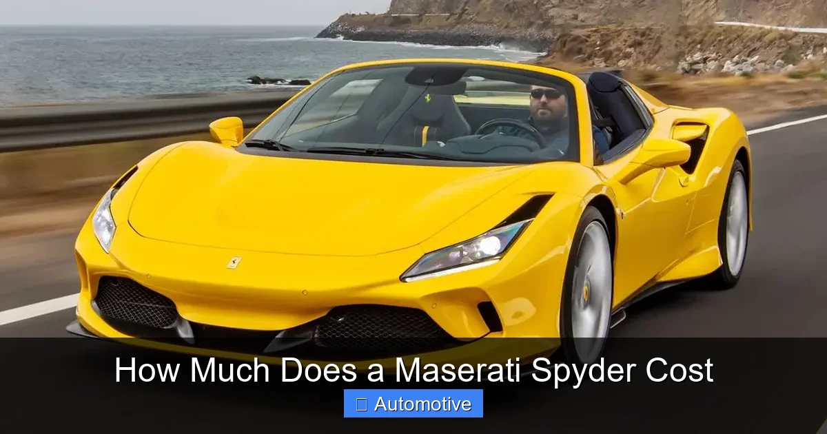 How Much Does a Maserati Spyder Cost