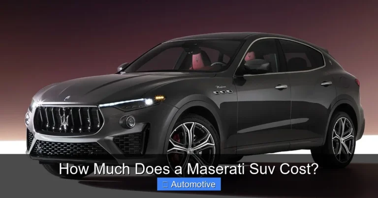 How Much Does a Maserati Suv Cost?