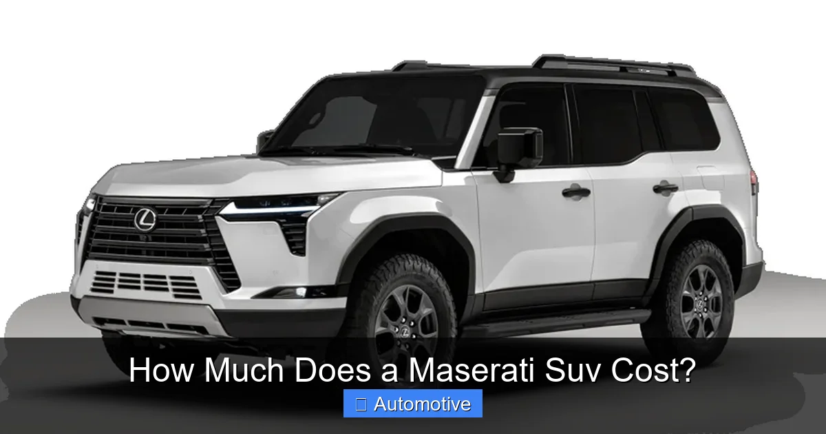 How Much Does a Maserati Suv Cost?