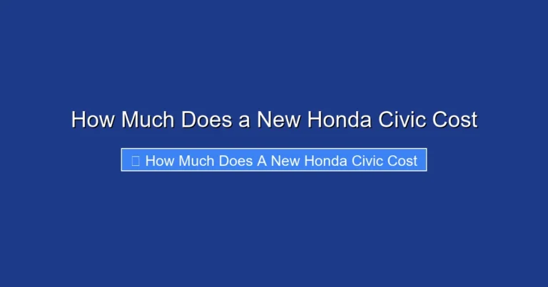 How Much Does a New Honda Civic Cost