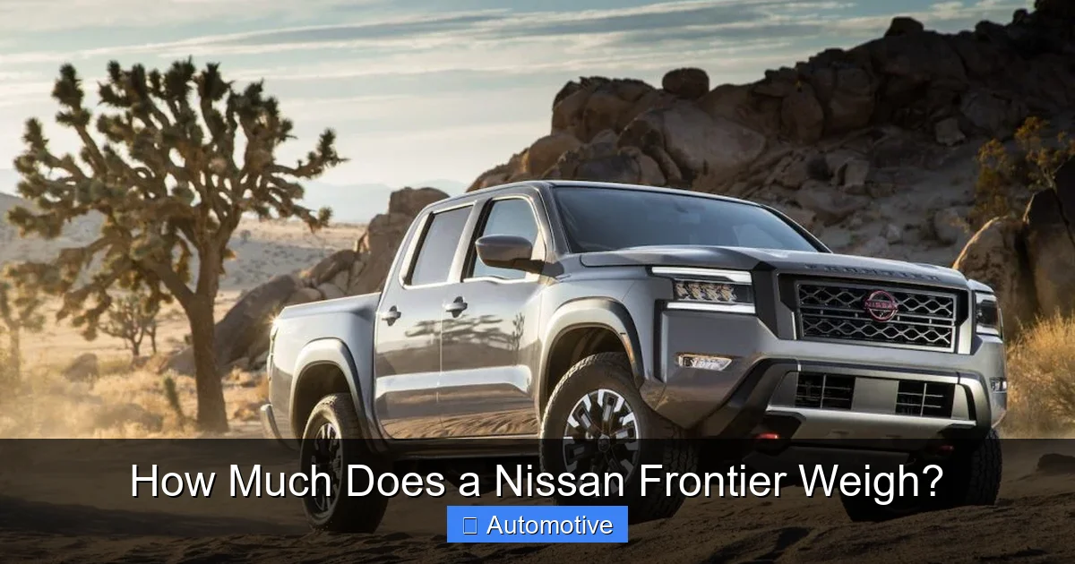 How Much Does a Nissan Frontier Weigh?