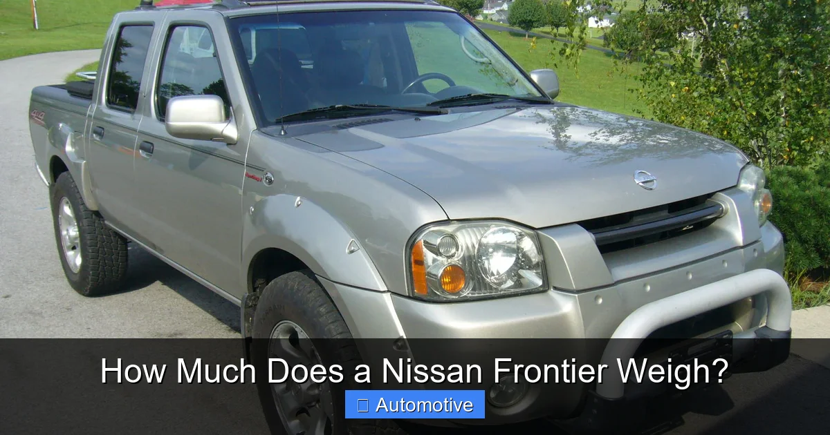 How Much Does a Nissan Frontier Weigh?