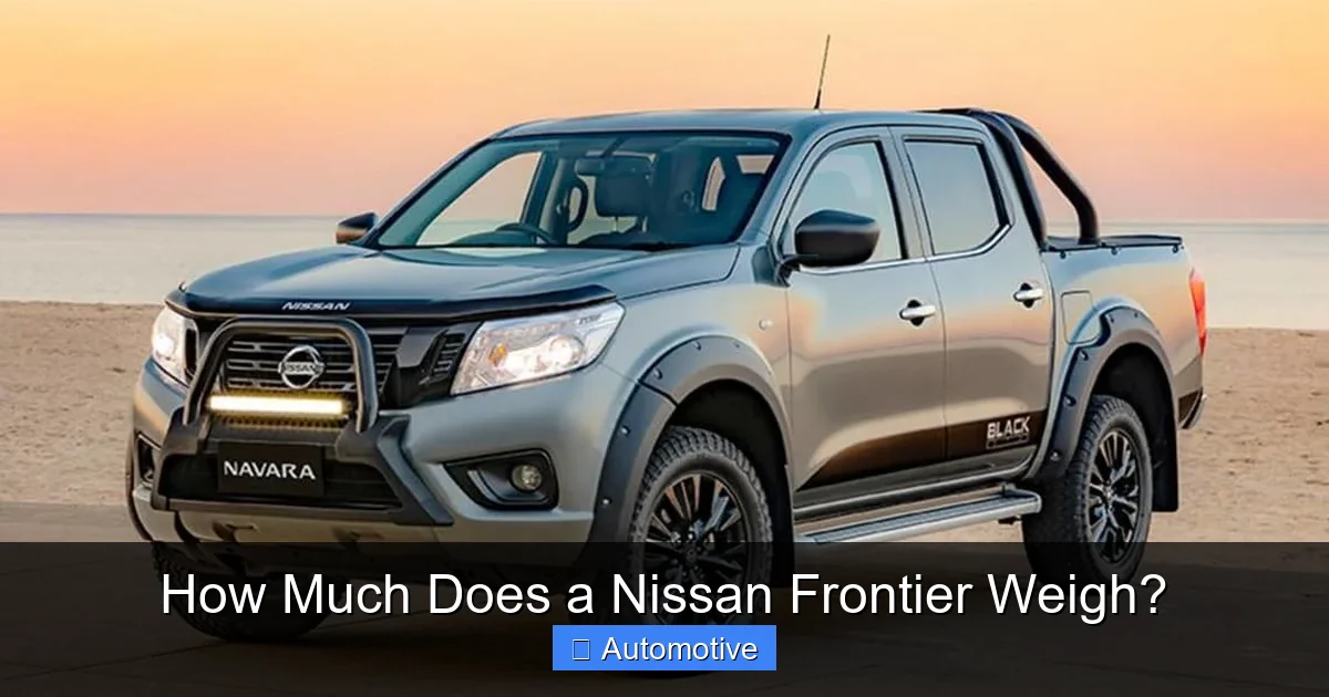 How Much Does a Nissan Frontier Weigh?