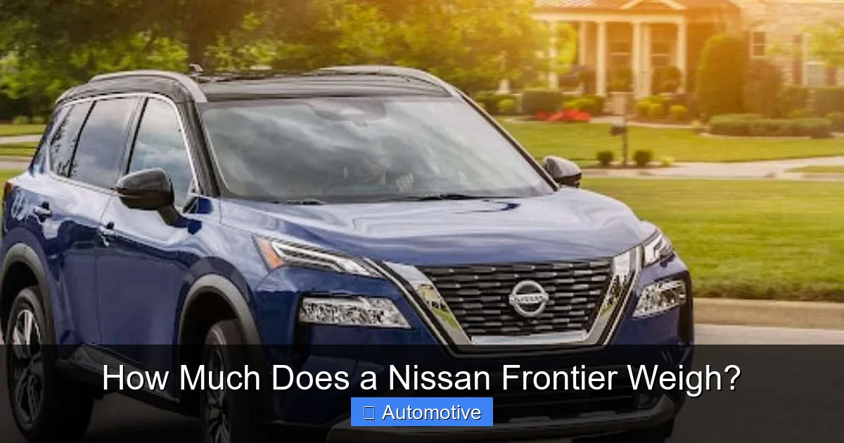 How Much Does a Nissan Frontier Weigh?