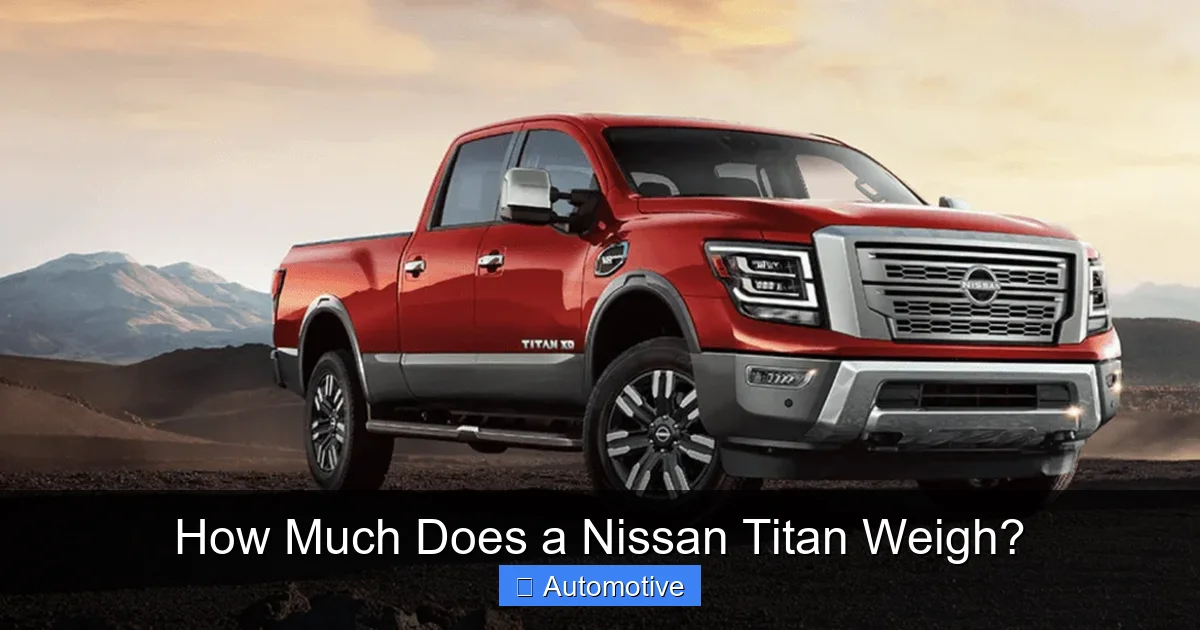 How Much Does a Nissan Titan Weigh?