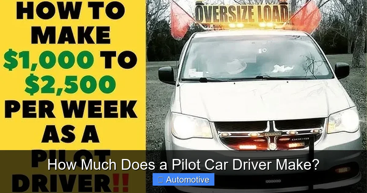 How Much Does a Pilot Car Driver Make?