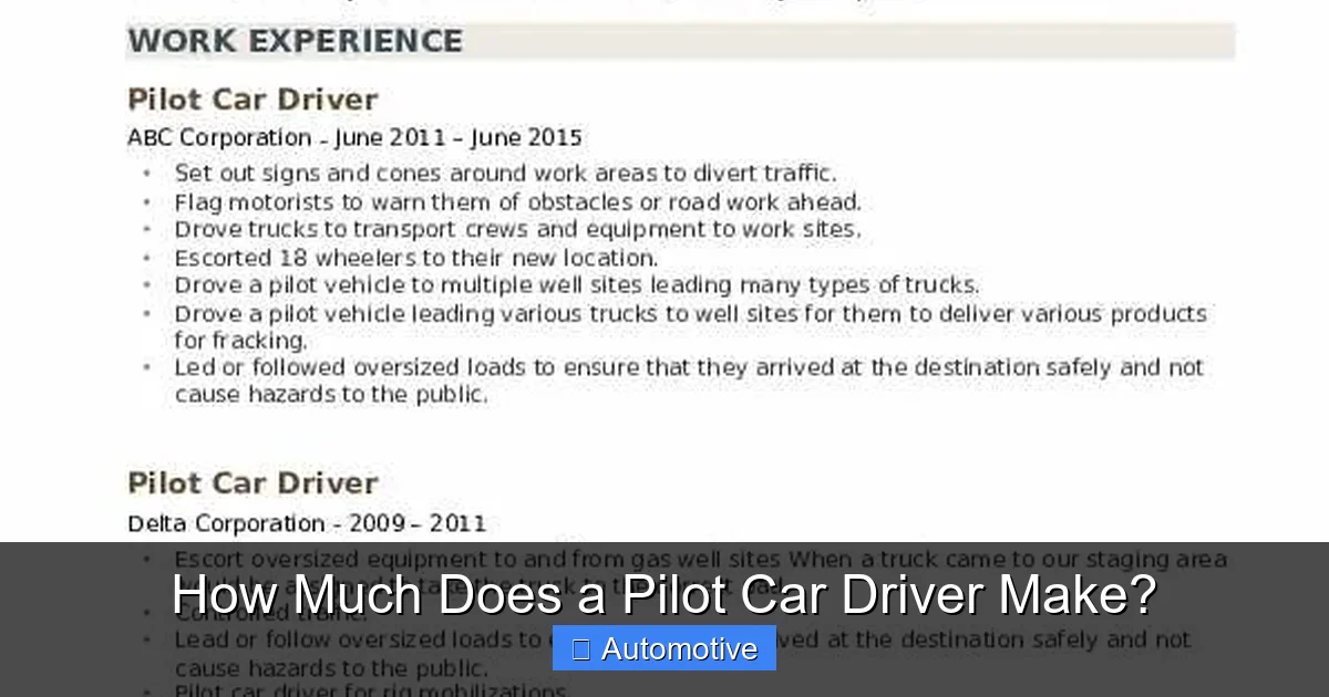 How Much Does a Pilot Car Driver Make?
