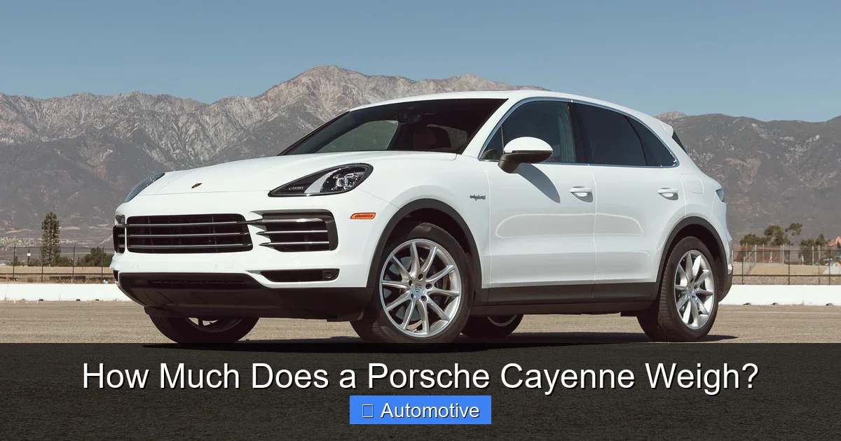 How Much Does a Porsche Cayenne Weigh?