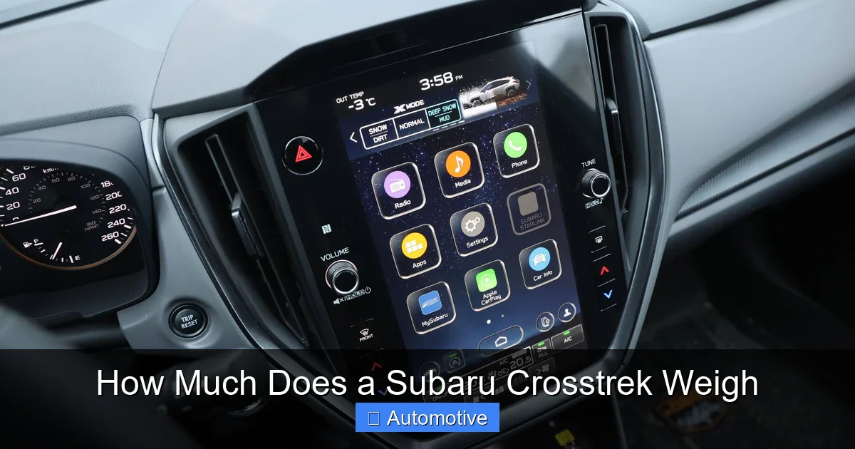How Much Does a Subaru Crosstrek Weigh