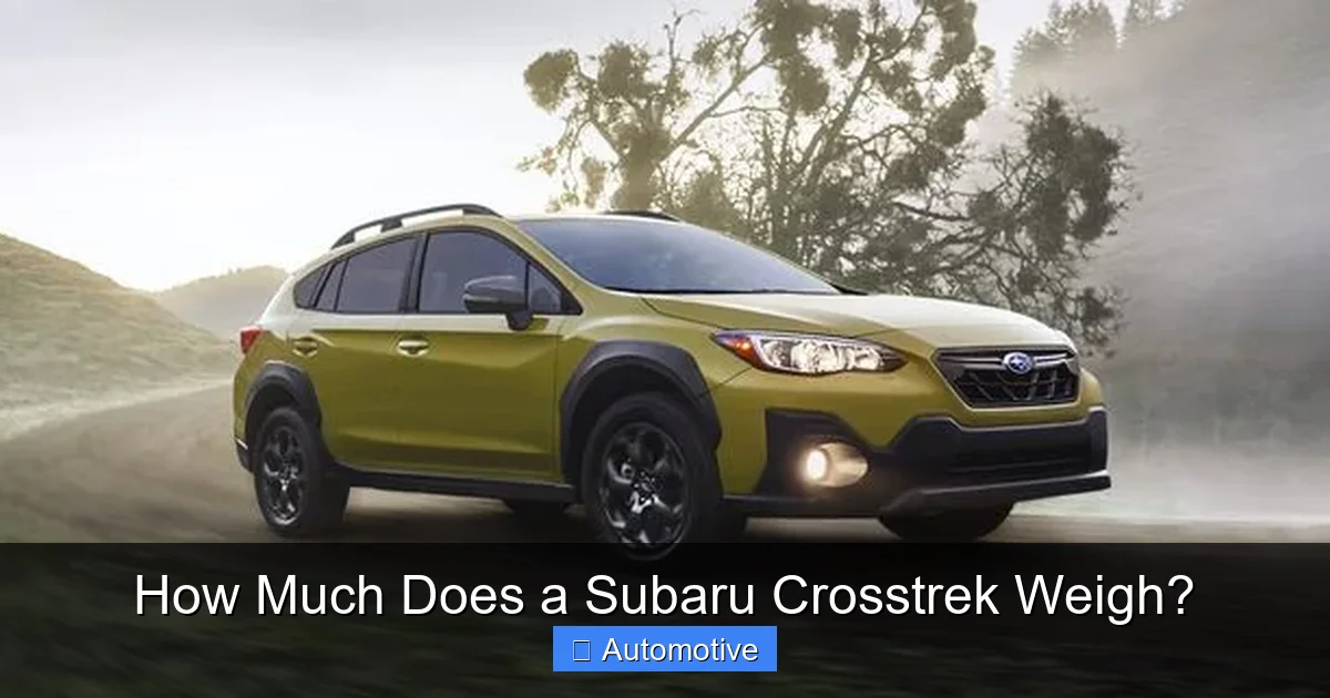 How Much Does a Subaru Crosstrek Weigh?