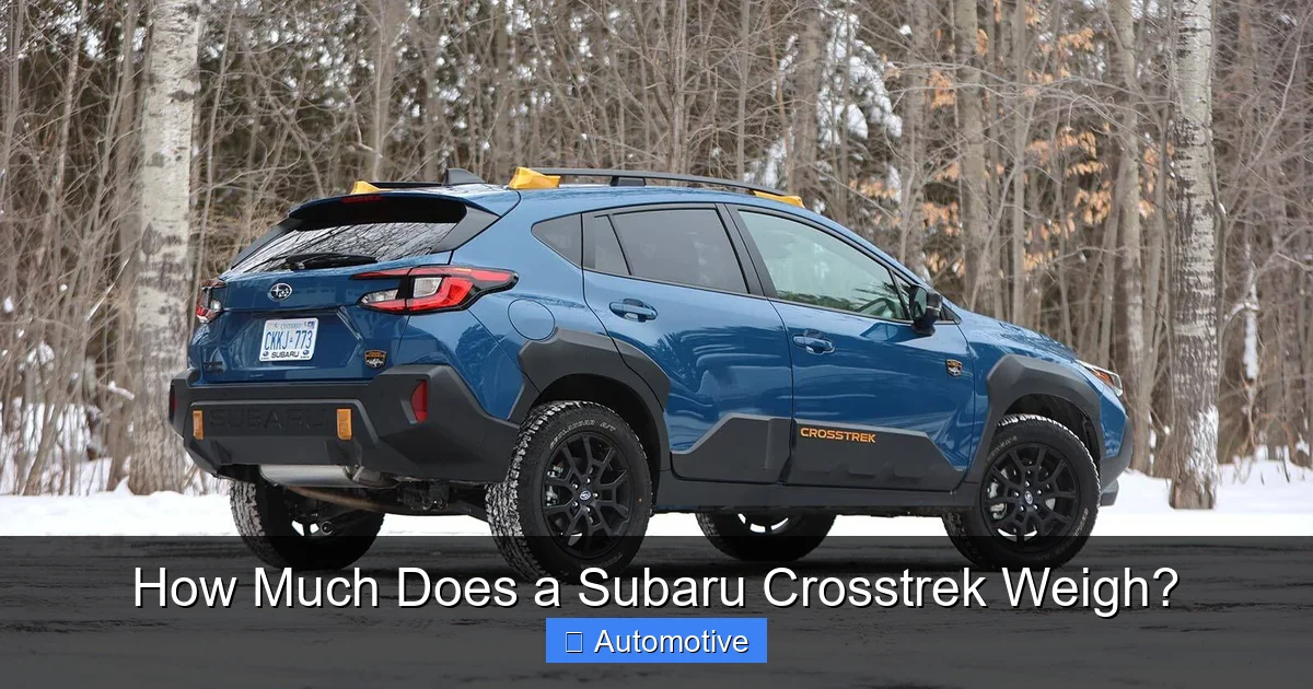 How Much Does a Subaru Crosstrek Weigh?