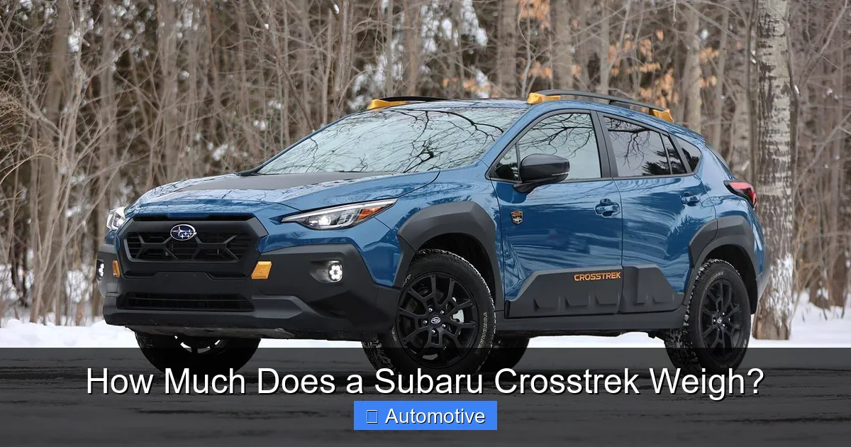 How Much Does a Subaru Crosstrek Weigh?
