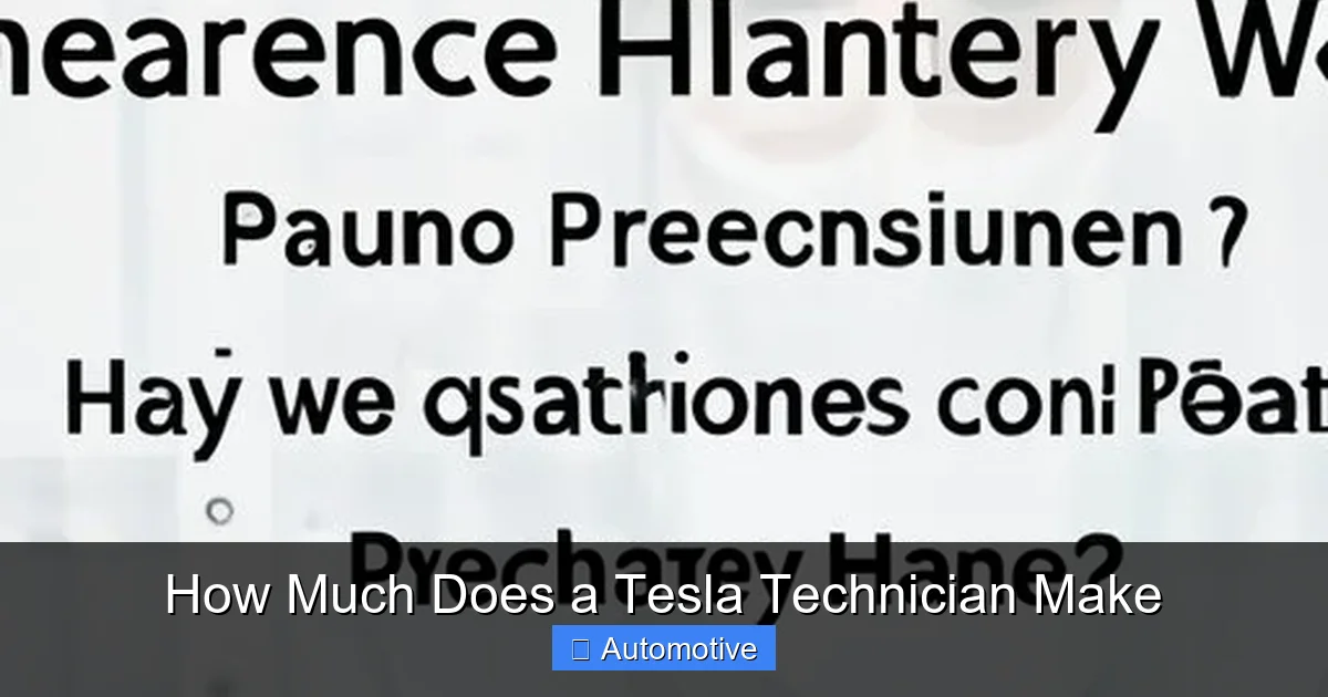 How Much Does a Tesla Technician Make
