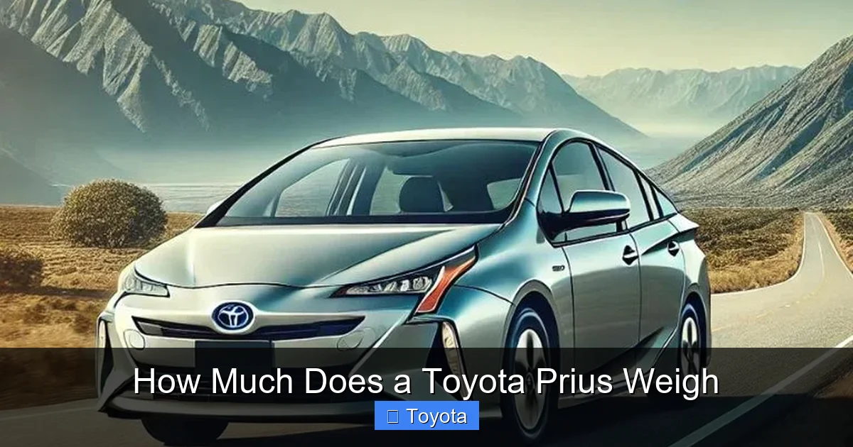 How Much Does a Toyota Prius Weigh