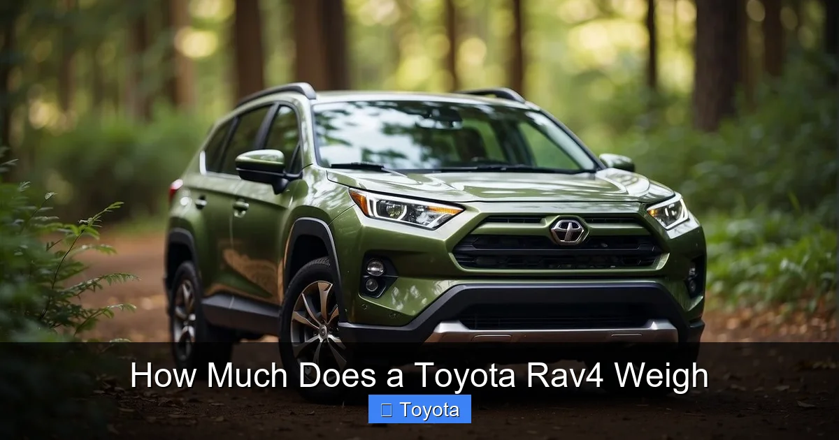How Much Does a Toyota Rav4 Weigh