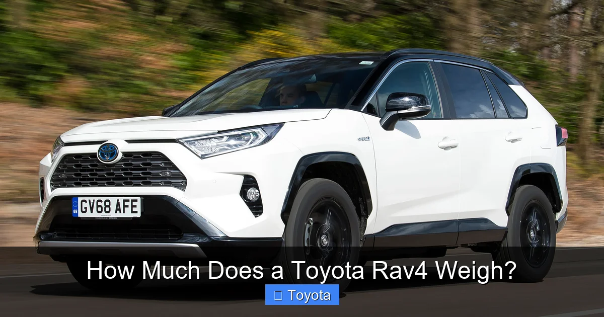 How Much Does a Toyota Rav4 Weigh?