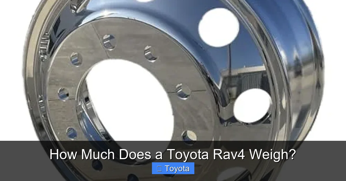 How Much Does a Toyota Rav4 Weigh?