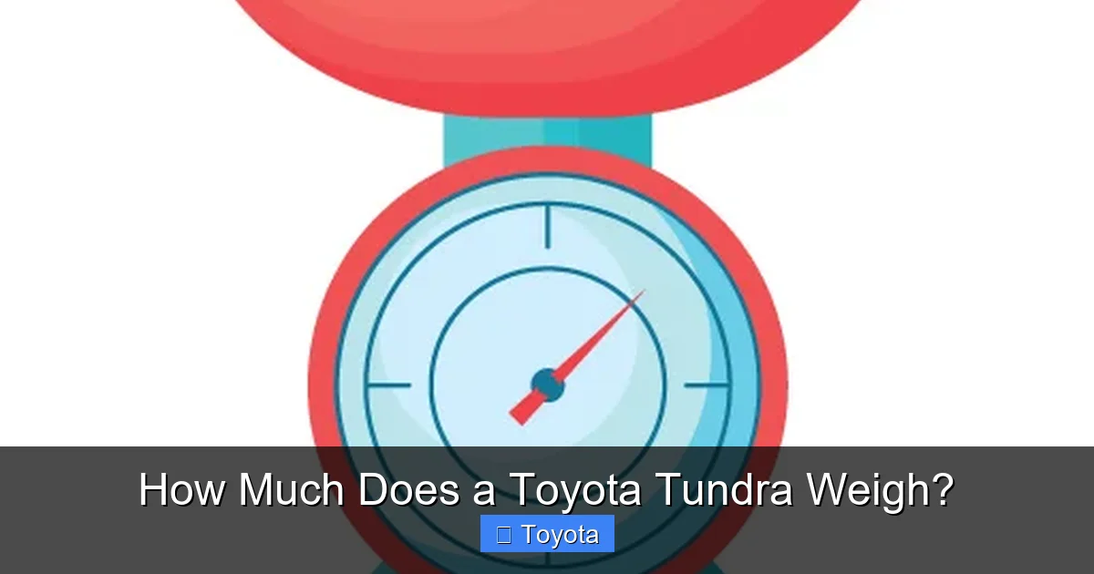 How Much Does a Toyota Tundra Weigh?