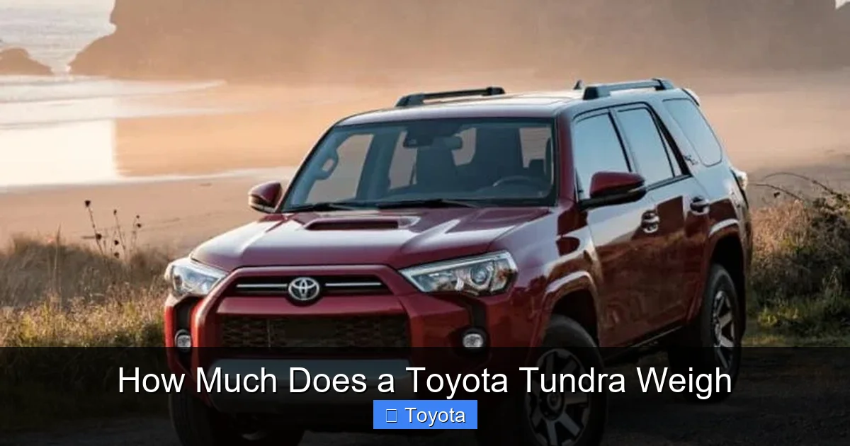 How Much Does a Toyota Tundra Weigh