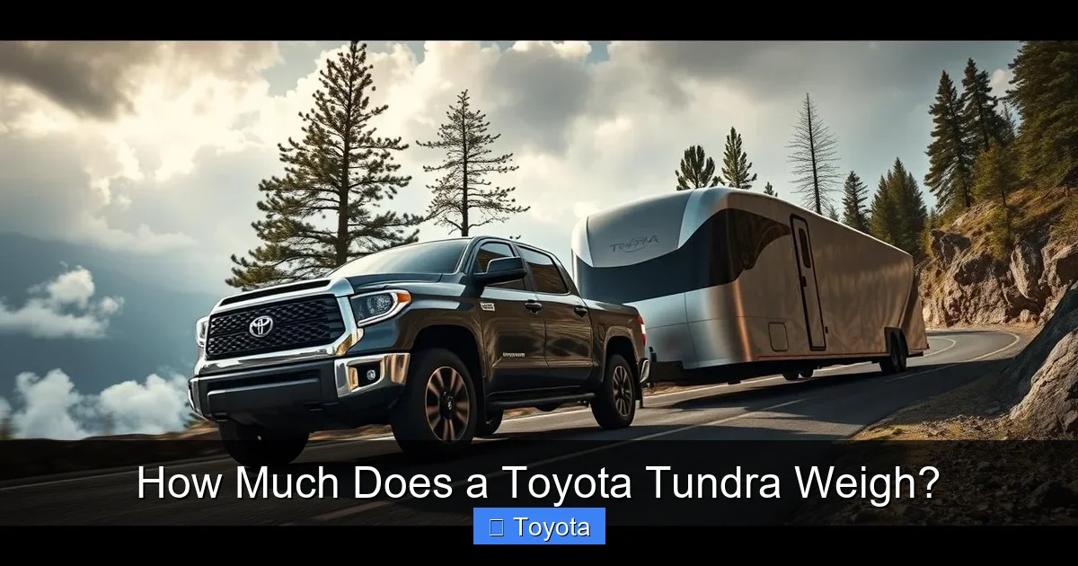 How Much Does a Toyota Tundra Weigh?