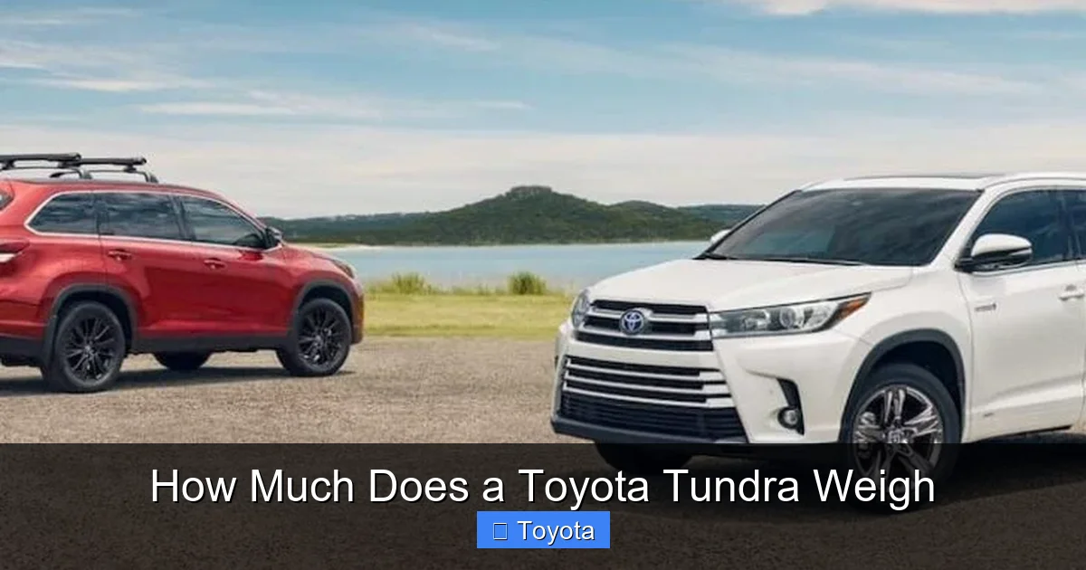 How Much Does a Toyota Tundra Weigh