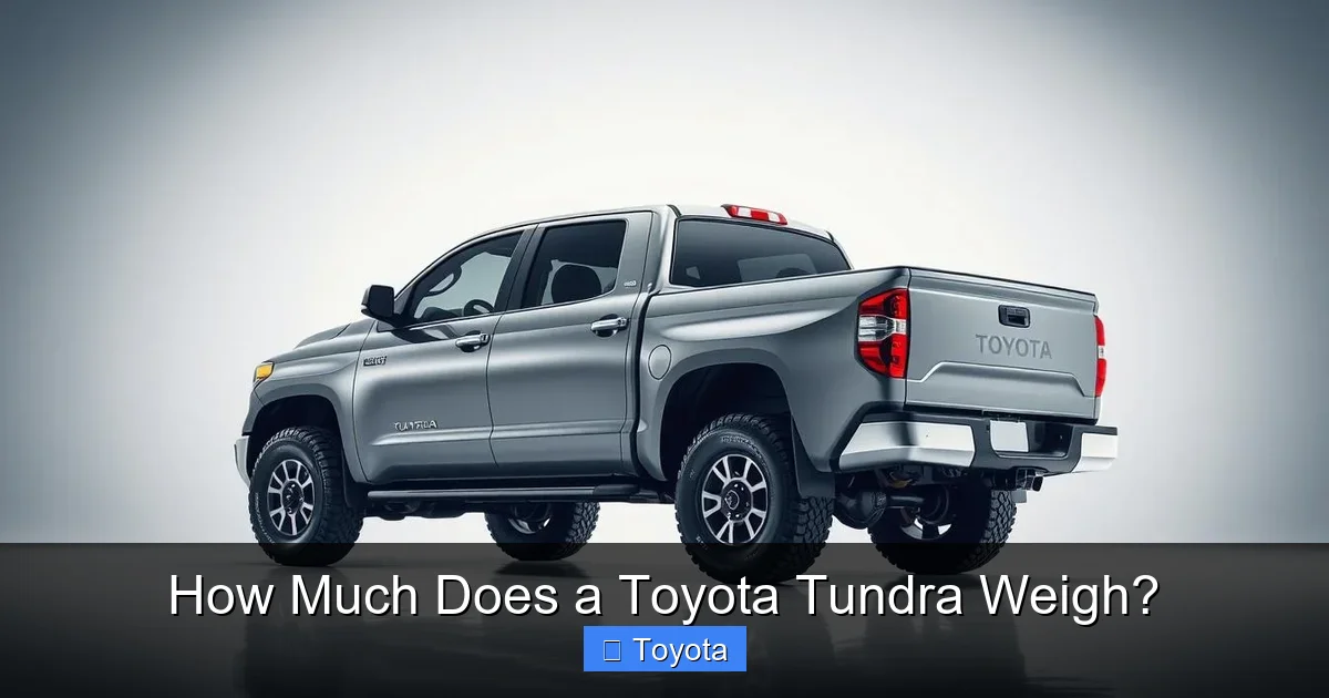 How Much Does a Toyota Tundra Weigh?
