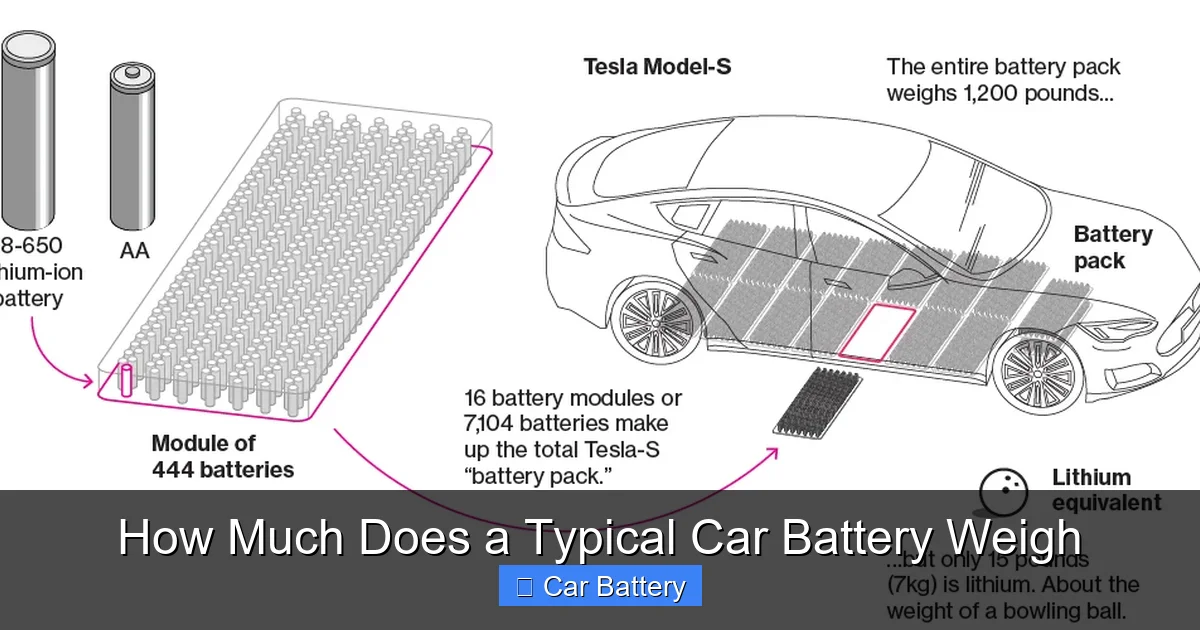 How Much Does a Typical Car Battery Weigh