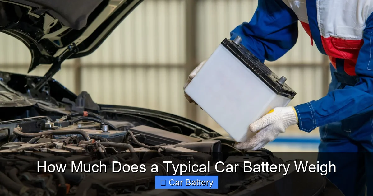 How Much Does a Typical Car Battery Weigh
