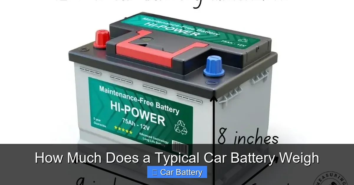 How Much Does a Typical Car Battery Weigh