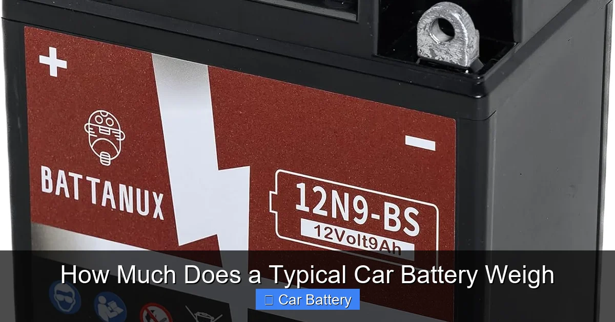How Much Does a Typical Car Battery Weigh