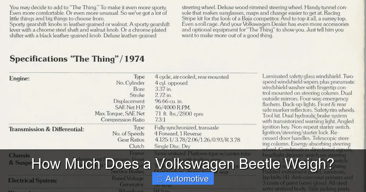 How Much Does a Volkswagen Beetle Weigh?
