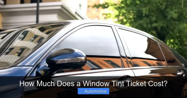 How Much Does a Window Tint Ticket Cost?
