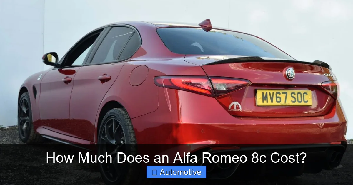 How Much Does an Alfa Romeo 8c Cost?