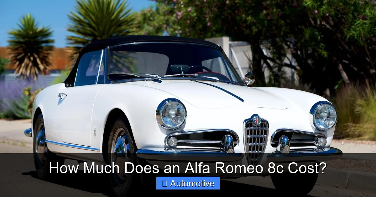 How Much Does an Alfa Romeo 8c Cost?