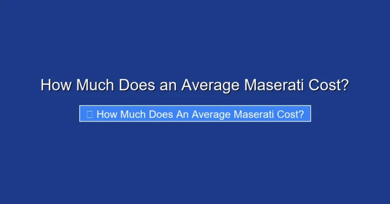 How Much Does an Average Maserati Cost?