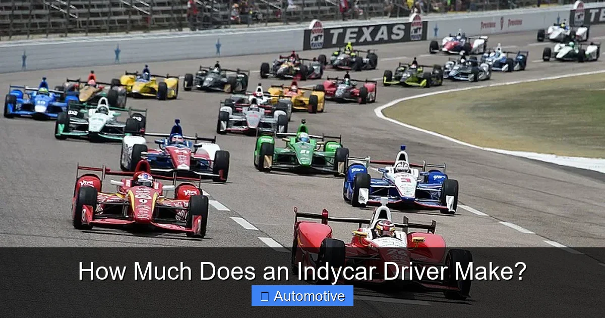 How Much Does an Indycar Driver Make?