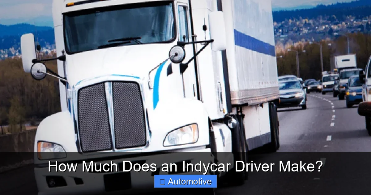 How Much Does an Indycar Driver Make?