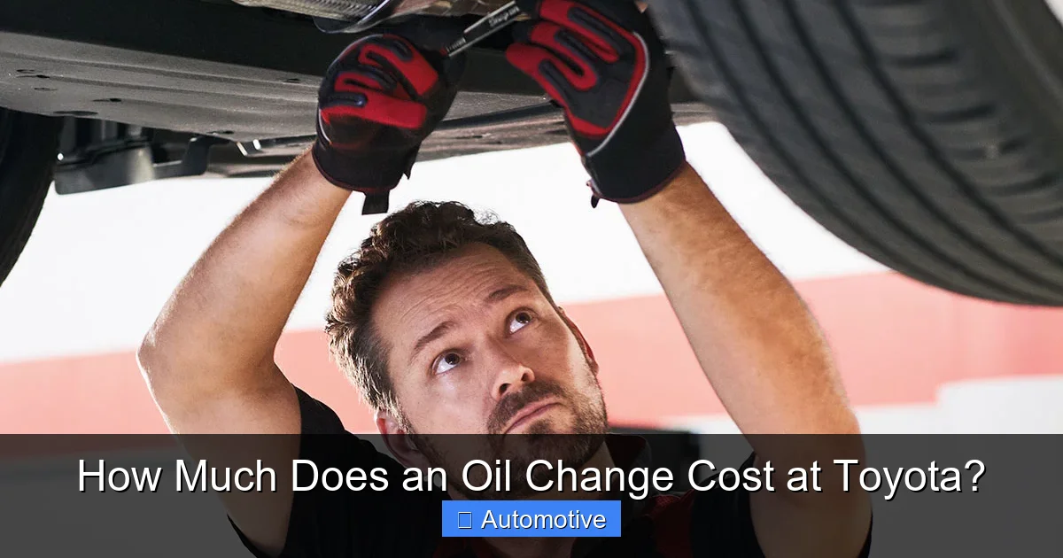 How Much Does an Oil Change Cost at Toyota?